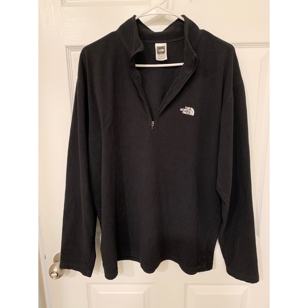 The North Face men’s 3/4 zip, black, size L